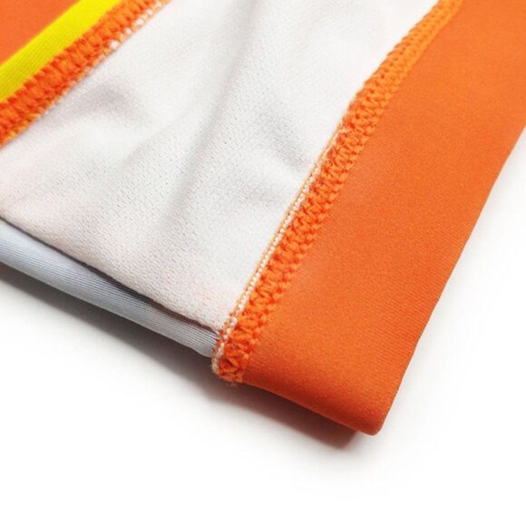 Men's Speedo Orange Stripes flattering fit swim briefs swimwear Size L - Picture 5 of 7